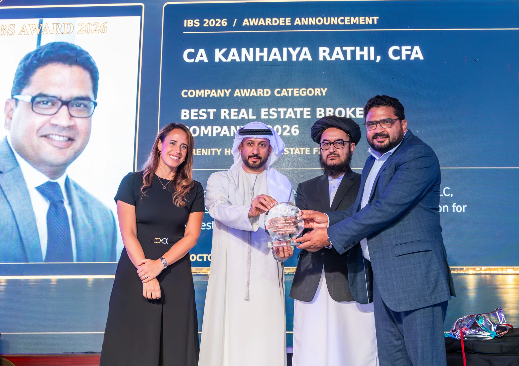CA Kanhaiya Rathi, CFA · Award presentation at IBS Dubai 2026