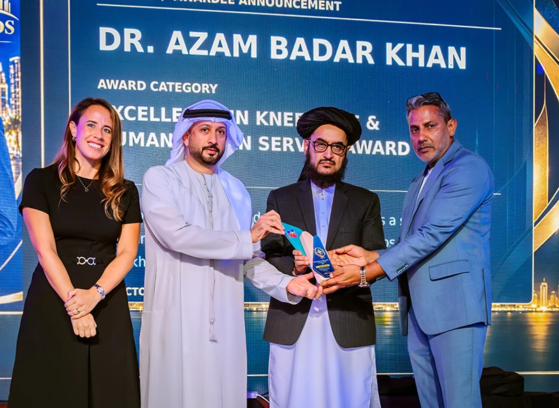 Dr. Azam Badar Khan · Award presentation at IBS Dubai 2026