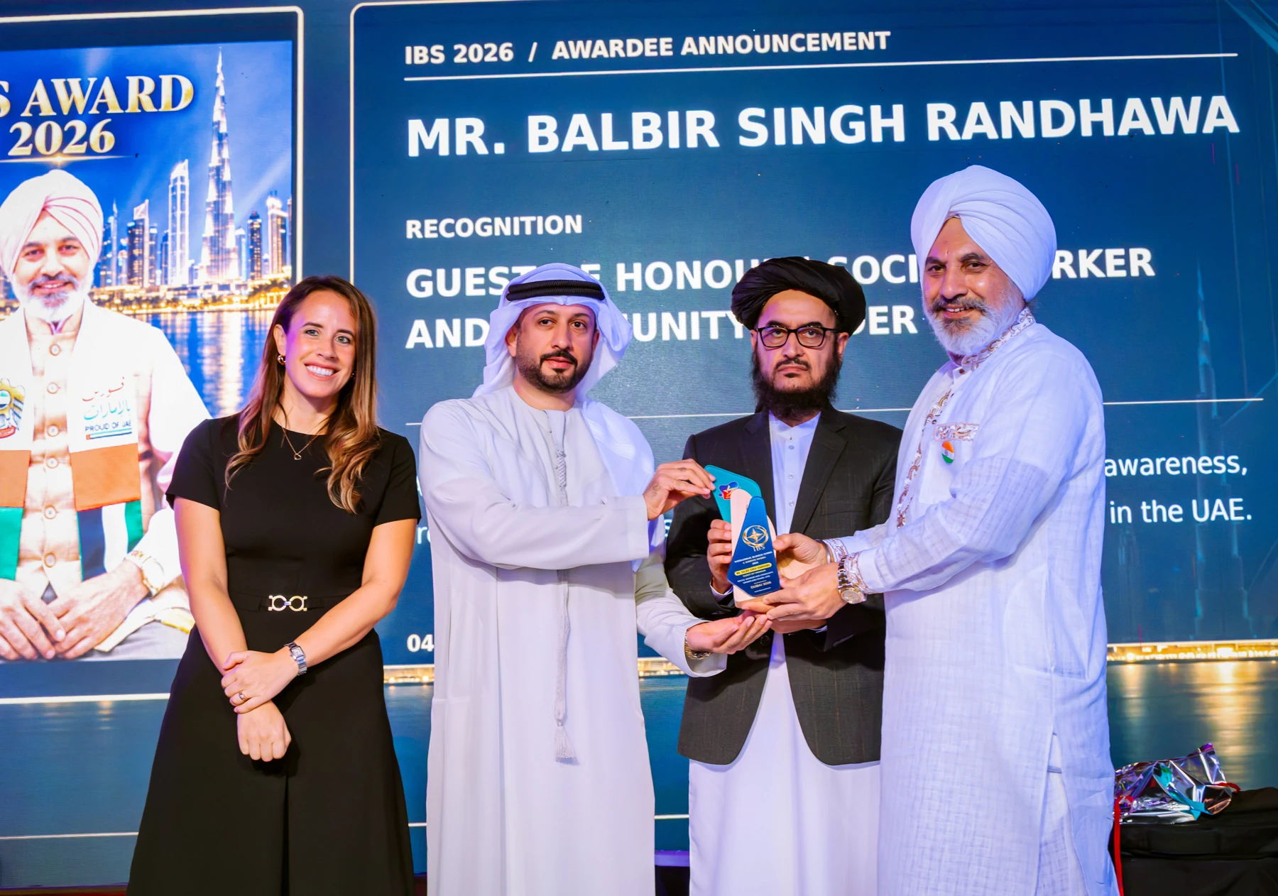 Mr. Balbir Singh Randhawa · Award presentation at IBS Dubai 2026