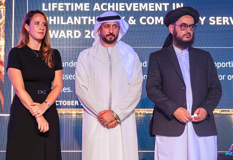 The three main guests on the IBS Dubai 2026 stage