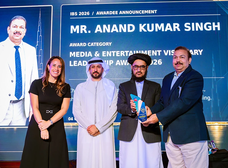 Mr. Anand Kumar Singh · Award presentation at IBS Dubai 2026