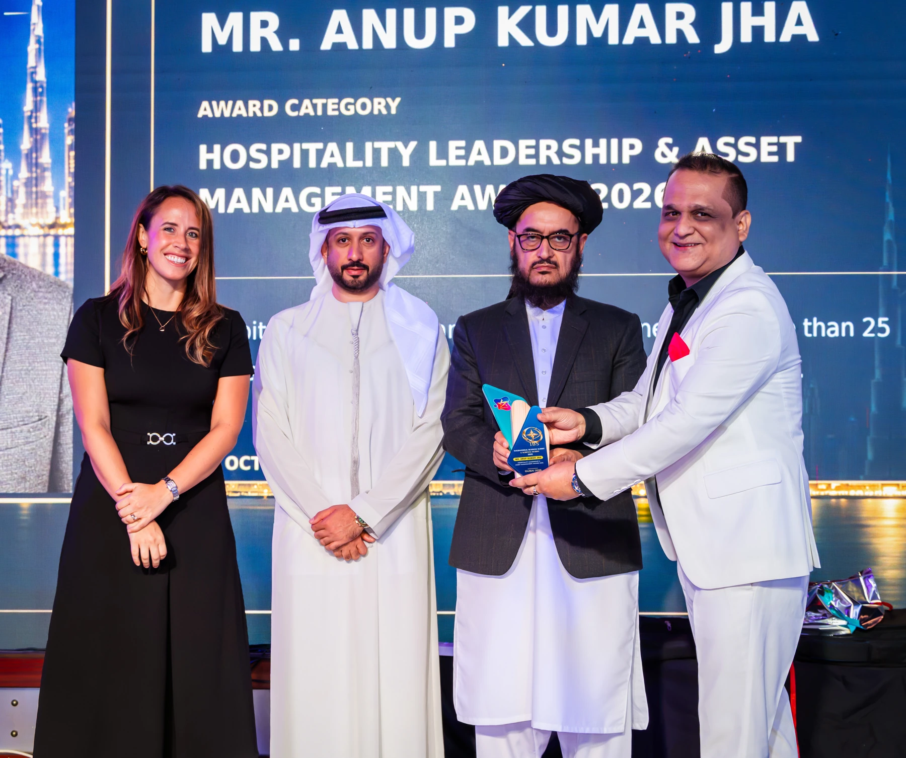 Mr. Anup Kumar Jha · Award presentation at IBS Dubai 2026