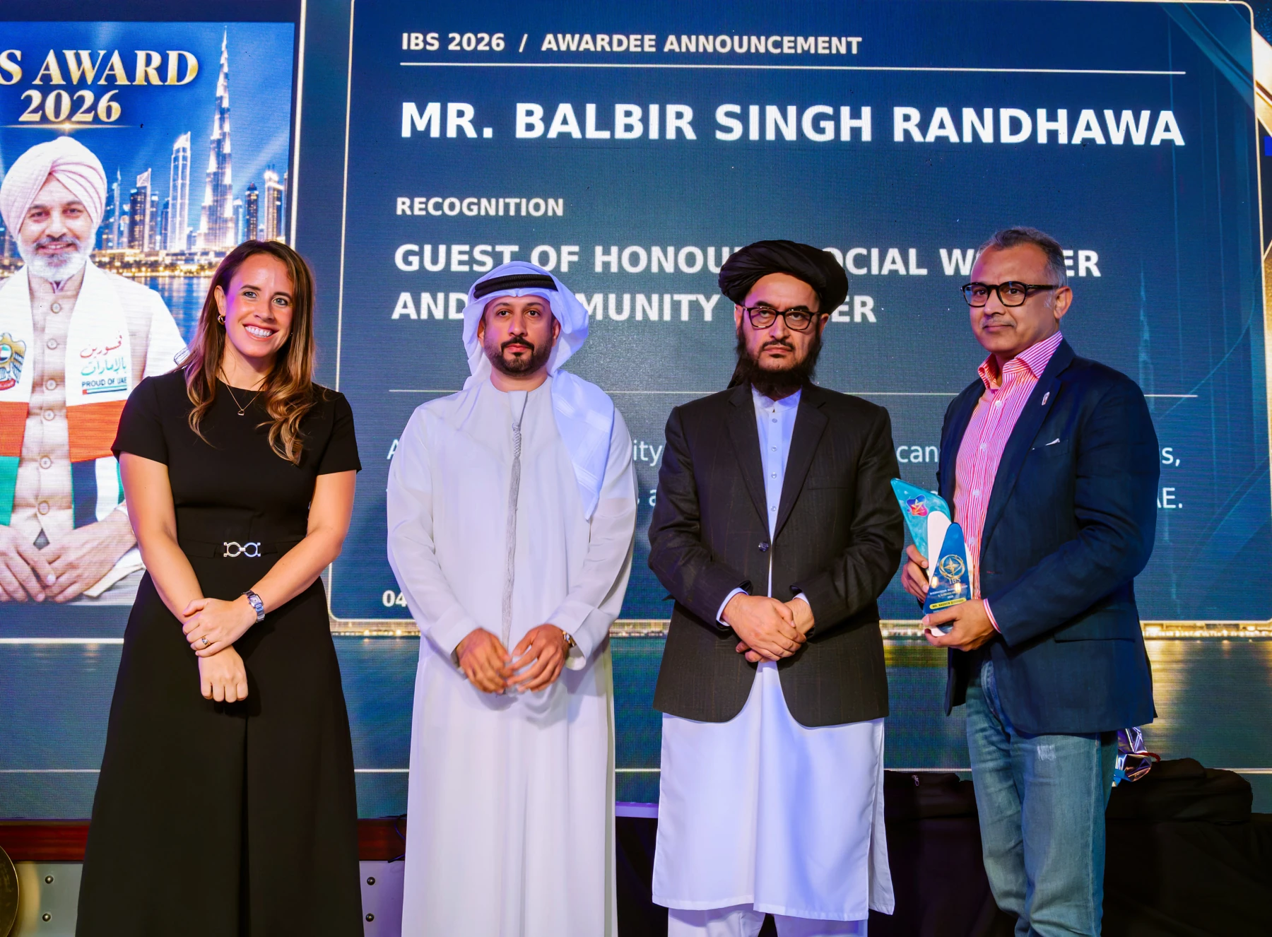 Mr. Kaunain Alam Siddiqui · Award presentation at IBS Dubai 2026