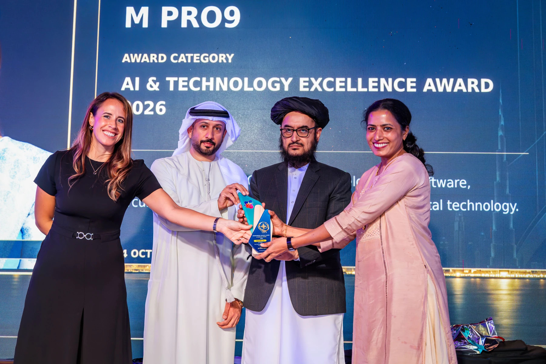 Pavithra C R (M Pro9) · Award presentation at IBS Dubai 2026